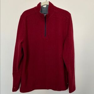 Toad&Co Men's Half-Zip Sweater in Deep Red